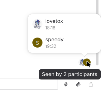 Read markers in group chats