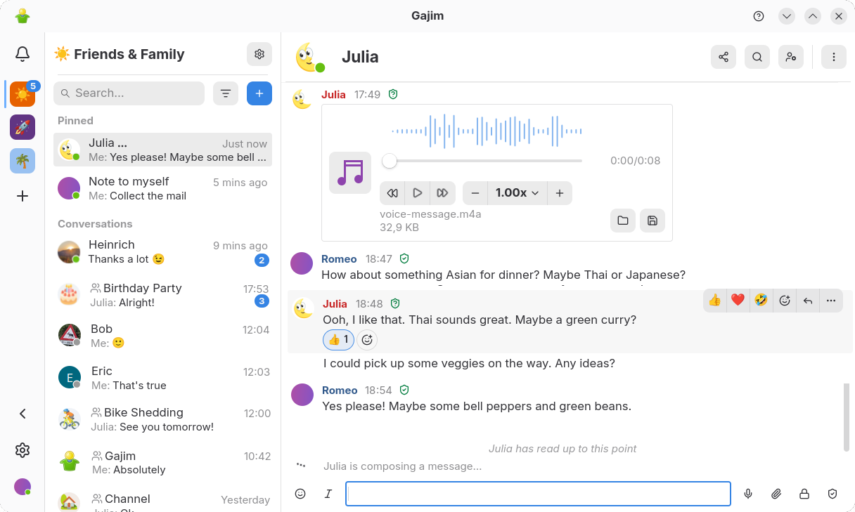 Gajim 2.3 comes with a fresh new look